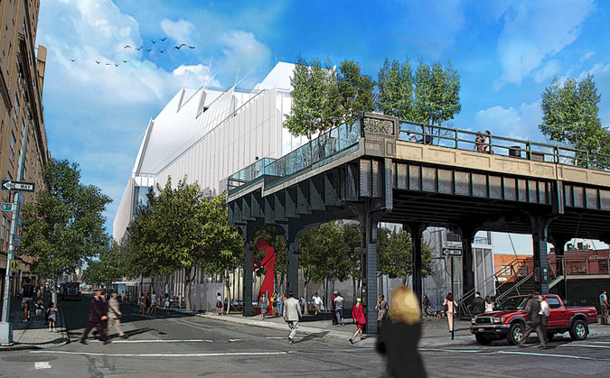 Whitney Museum rendering (Courtesy Renzo Piano Building Workshop in collaboration with Cooper, Robertson & Partners)