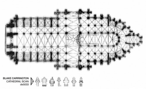 Diagram of Blake Carrington's Cathedral Scan (Courtesy Blake Carrington)