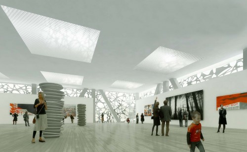 OMA's proposal for the Broad Museum. (Courtesy OMA)