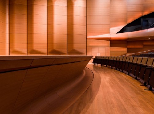 Detail of stage at Alice Tully Hall (Courtesy FX Fowle)