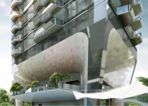 UN Studio's Scotts Tower proposed for Singapore. (Courtesy UN Studio)
