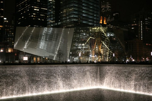 The 9/11 Memorial at night. (AN / Tom Stoelker)