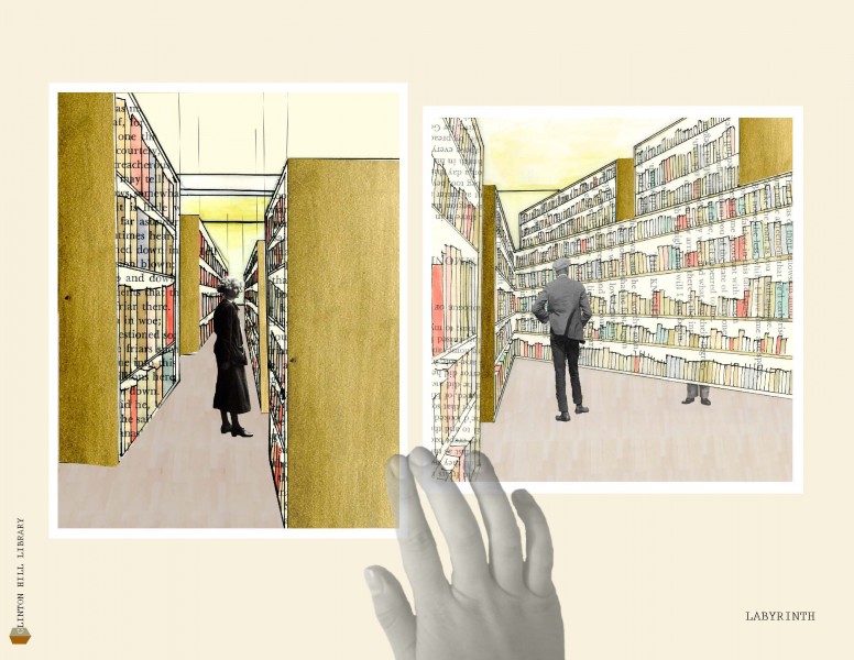 Tina Uznanski's concept for a flexible library. (Courtesy Gensler)