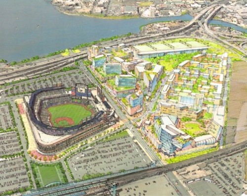 The city's plans for Willets Point took a giant step forward with federal approval of highway ramps (Courtesy NYCEDC). 