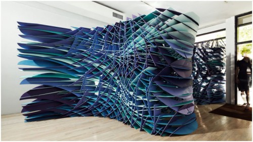 Slipstream installation at the Bridge Gallery in New York by FreelandBuck. (Courtesy FreelandBuck)
