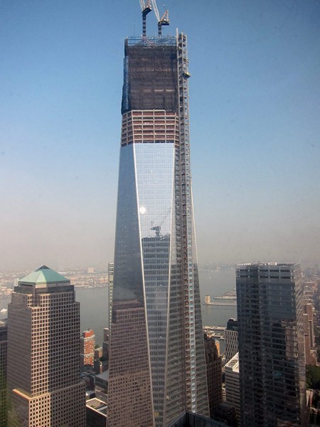 One World Trade viewed from the top of Tower Four.