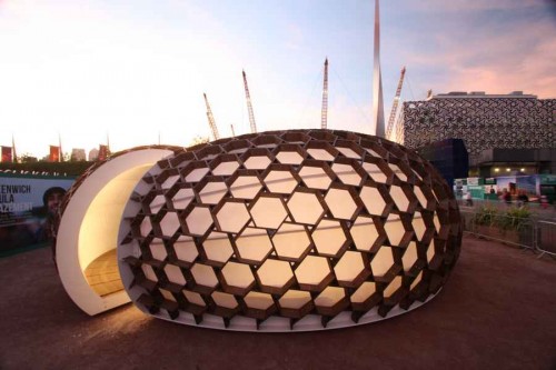 Evolute-designed "KREOD" pavilion in London. Photo: Kin Ho