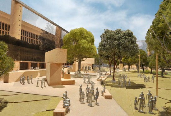 Frank Gehry's design for the Eisenhower Memorial. (Courtesy NCDC)