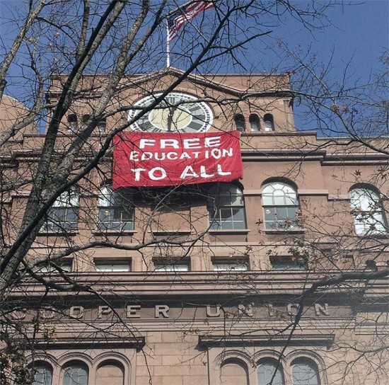 Students have ended a week-long protest at Cooper Union. (Courtesy Free Cooper Union / Facebook)