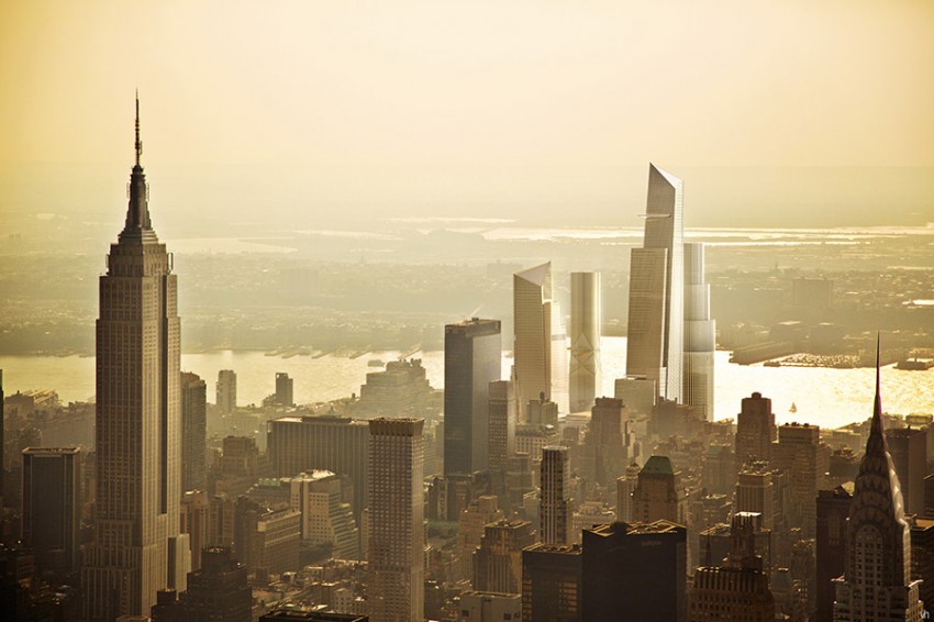 Hudson Yards stands tall on the Hudson River. (Courtesy Related)