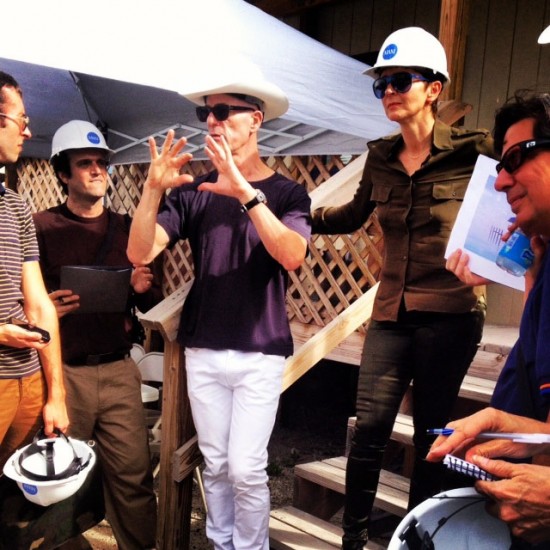 Jacques Herzog leads a construction tour of the Miami Art Museum. (Karen Bookatz)