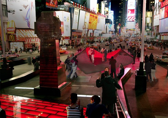 Rendering of Heartwalk in Times Square. (Courtesy Situ Studio)