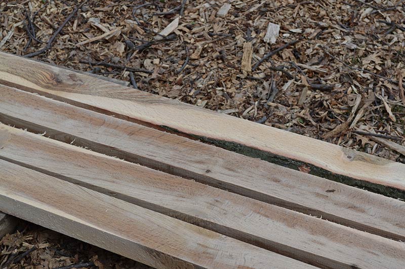 Pin Oak lumber. (Elizabeth Peters)