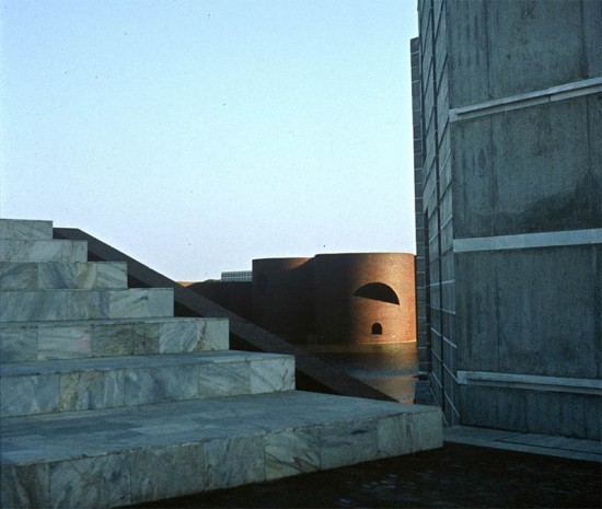 Louis Kahn's National Assembly building in Bangladesh. (William Curtis)