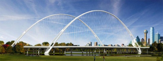 Rendering of the Margaret McDermott Bridge. (Courtesy Santiago Calatrava)