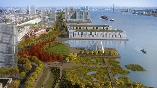 KieranTimberlake / OLIN / Brooklyn Foundry vision for Philly's Delaware Riverfront from the master planning process.