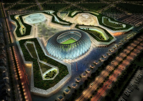 Zaha Hadid and AECOM's 2022 World Cup Stadium (Courtesy 2022 FIFA World Cup)