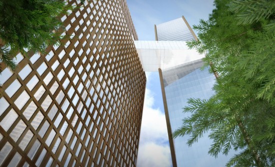 Sky Bridge between two towers (Courtesy of SHoP Architects)