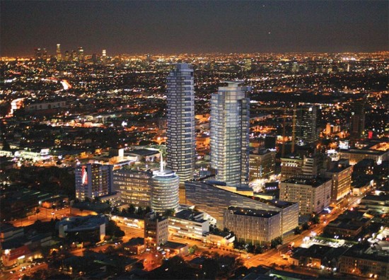 Rendering of Millennium Hollywood (Handel Architects) 