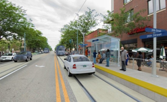 Renderings of a streetcar planned for Minneapolis. (Courtesy City of Minneapolis)