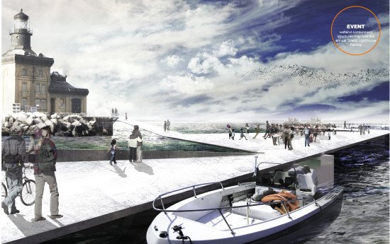 Drudge City, a landscape design project at Lake Eerie by undergraduate Penn State student Matthew D. Moffitt, wins in the 2013 ASLA General Design Category. (Courtesy ASLA)