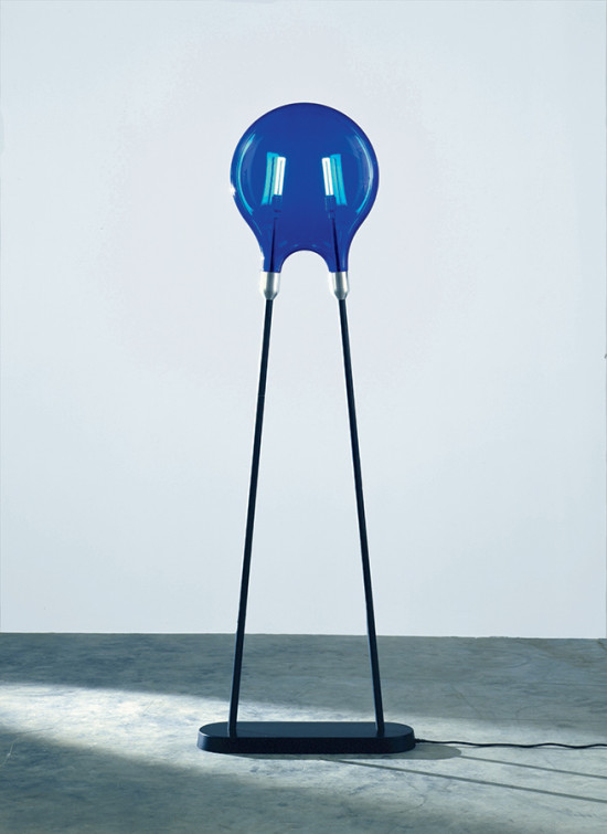 Diode Floor Lamp, 2007. Designed by Marc Newson, Australian, born 1963. Corian, aluminum, electrical components (Courtesy Gagosian Gallery)