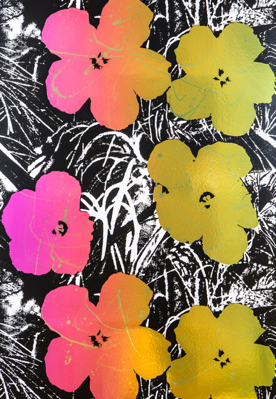 Flowers in Golden Shower, Warhol x Flavor Paper