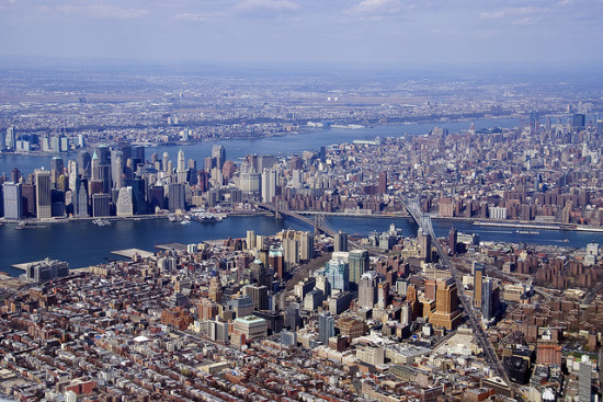 Aerial view of New York City. (Flickr /  Katy Silberger)