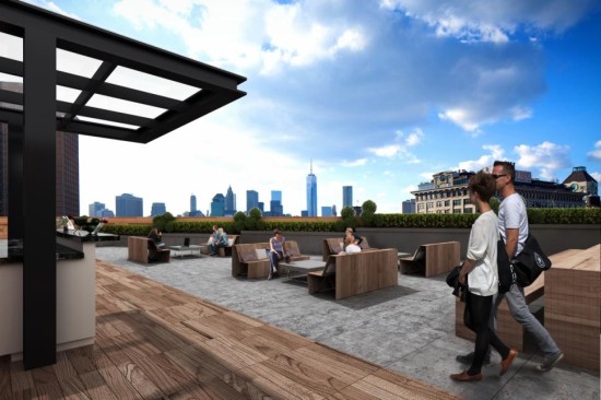Roof terrace at Dumbo Heights. (Courtesy dumboheights.com via New York Daily News)