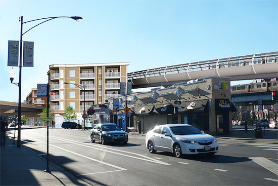 Rendering of the proposed Belmont Bypass. (Courtesy CTA)
