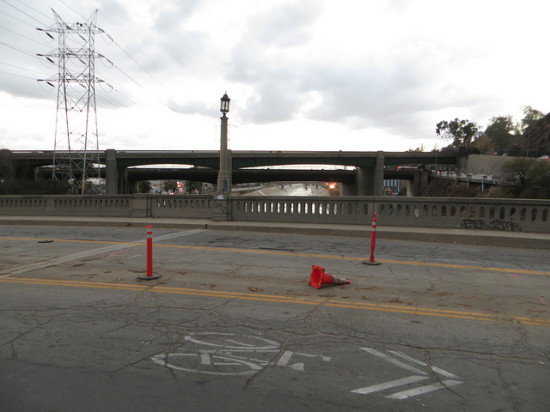 The old Figueroa-Riverside bridge will be demolished as a new vehicular bridge is built upstream. (waltarrrrr / Flickr)