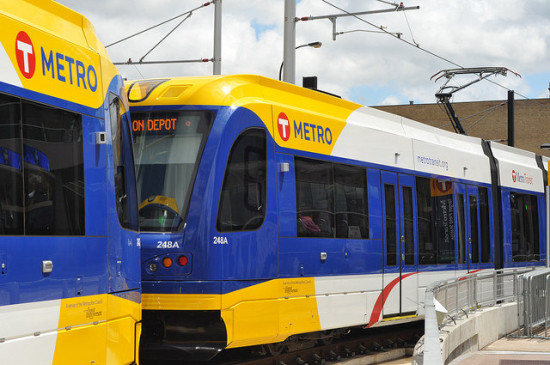Minneapolis Metro Transit Trains at Target Field Station. (Mark Danielson / Flickr)
