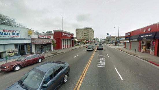 Western between Melrose and Third as it looks now. (Google Maps) 