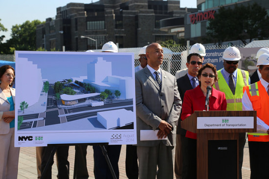 New York City Transportation Commissioner Polly Trottenberg at the groundbreaking. (Courtesy NYC DOT) 