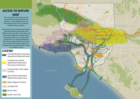 Access to nature map from the plan (The Conservation Fund) 
