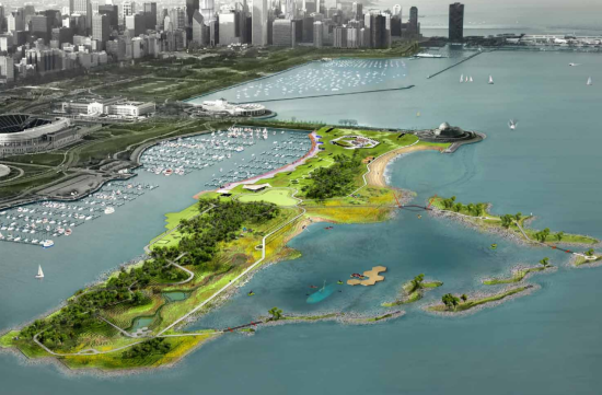 Northerly Island next to the Museum Campus. (Courtesy Studio Gang) 