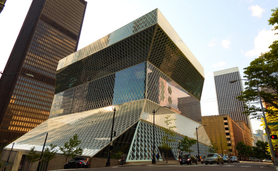 Another notable Seattle facade: OMA's Seattle Central Library. (Andrew Smith / Flickr)