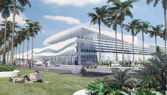 Miami Beach Convention Center. (Courtesy Fentress Architects / association with Arquitectonica)