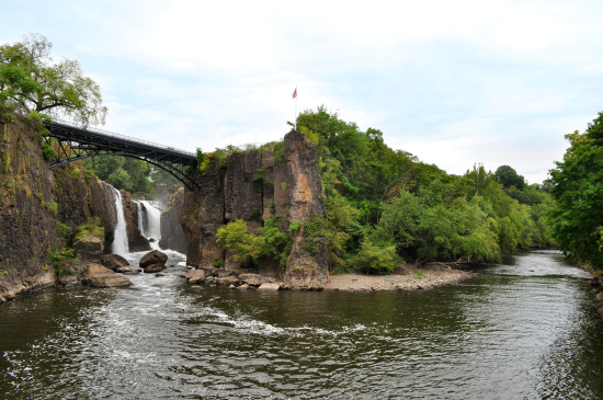 The Falls Gorge and bridge, Paterson Great Falls National Historical Park, Paterson, NJ. (Courtesy Van Alen Institute) 