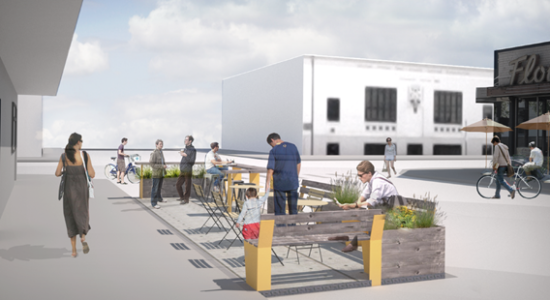Rendering of the proposed U District Parklet (Seattle Department of Transportation) 