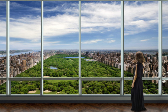 Renderings of One 57's condos. (Courtesy Extell)