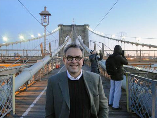 Rick Bell on the Brooklyn Bridge. (Zoë Seibel)