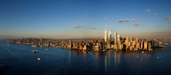 The completed World Trade Center site. (Courtesy Foster + Partners) 