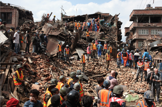 Kathmandu after the earthquake. (Courtesy Sailendra Kharel/IFRC) 