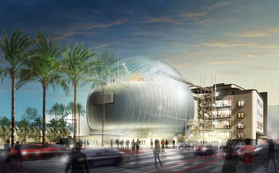 Renzo Piano's globe-like Academy Museum of Motion Pictures Project. (Courtesy Renzo Piano Building Workshop/ Studio Pali Fekete architects/A.M.P.A.S.)
