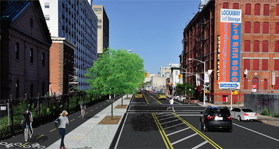 The Brooklyn Greenway, a TIGER Grant recipient. (COURTESY NYCDOT)