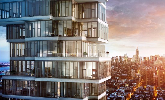 the 56 Leonard luxury condo tower in Manhattan. (Courtesy Herzog & de Meuron)
