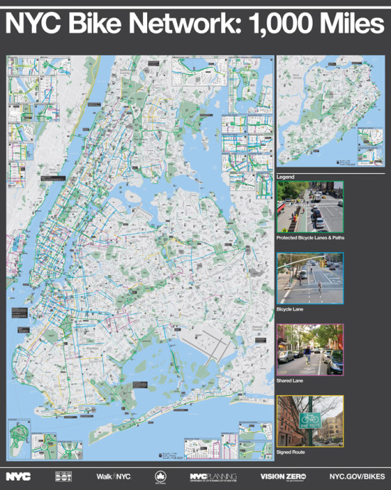 Bicycle Route Map (Courtesy NYC DOT)