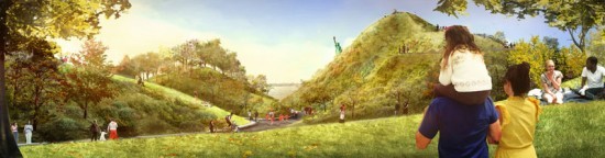 Renderings of the Hills on Governors Island (Courtesy NYC Mayor's Office)