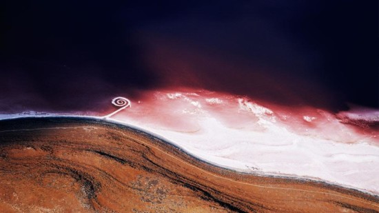 Robert Smithson's Spiral Jetty, 1970 from Troublemakers: The Story of Land Art. (David Maisel) 